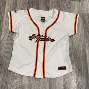 Harley Davidson Stitched Baseball Jersey Youth Size Small